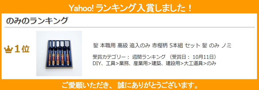 鑿 本職用 高級 追入のみ 赤樫柄 5本組 セット 鑿 のみ ノミ