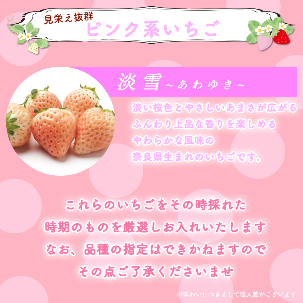 奈良県産 3色いちごパック 18個] 赤 白 ピンク 小粒 80gパック イチゴ