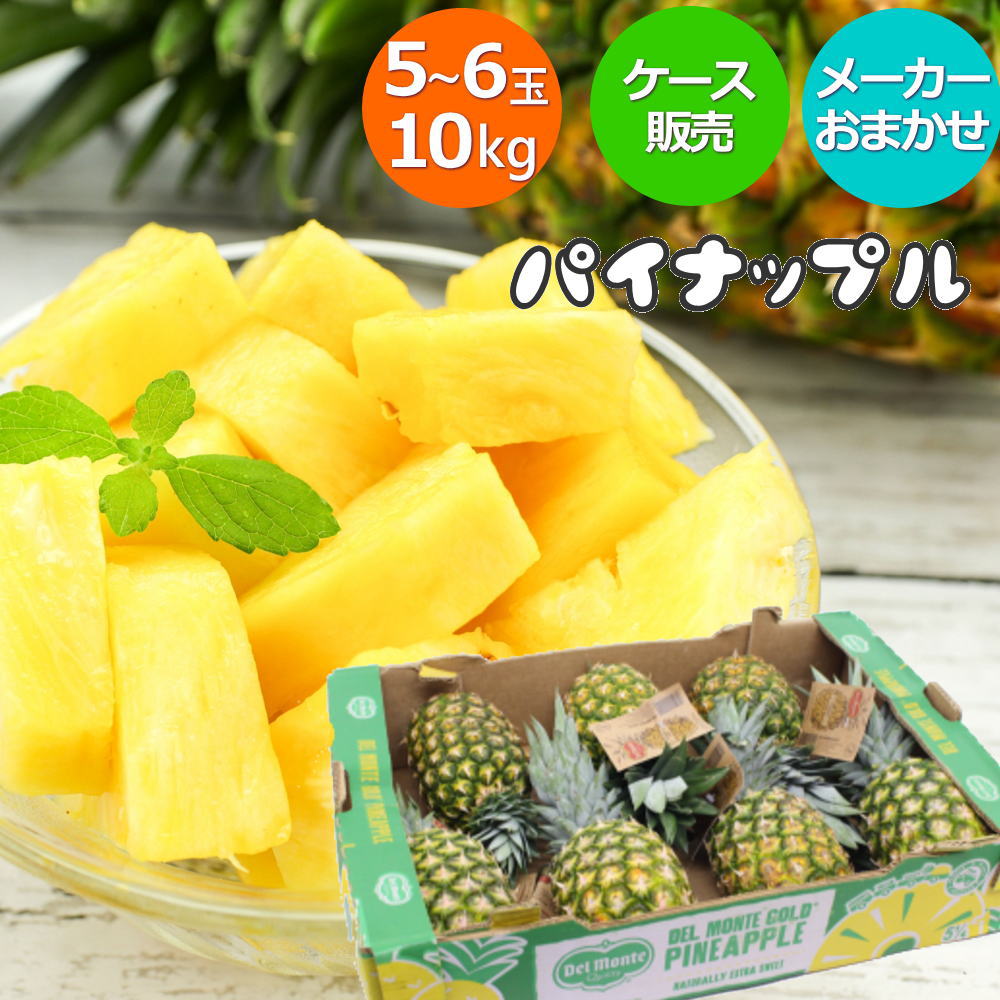 ケース 箱売り パイナップル 約10kg 5〜6玉 パイン パインアップル