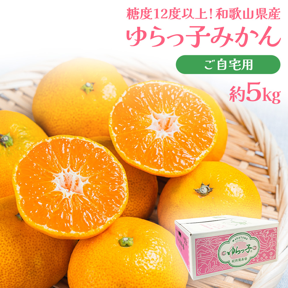 ゆらっ子みかん ケース 箱売り 和歌山 JA紀州 5kg S M ミカン 蜜柑