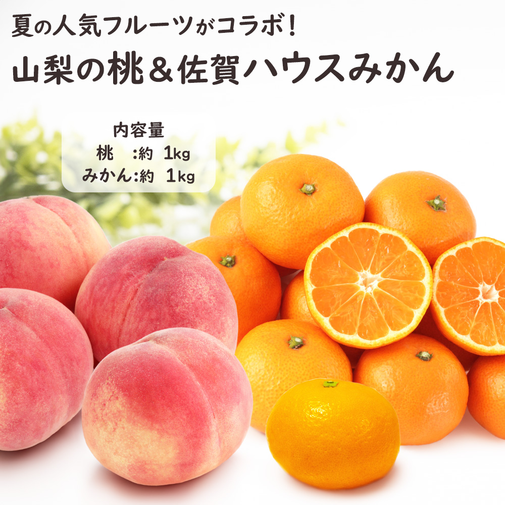 「あかつき」桃「ハウスみかん」冷蔵発送 フルーツセット 桃 と ハウスみかん お中元 ギフト 送料無料 果物