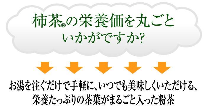 柿茶の栄養価を丸ごといかがですか？