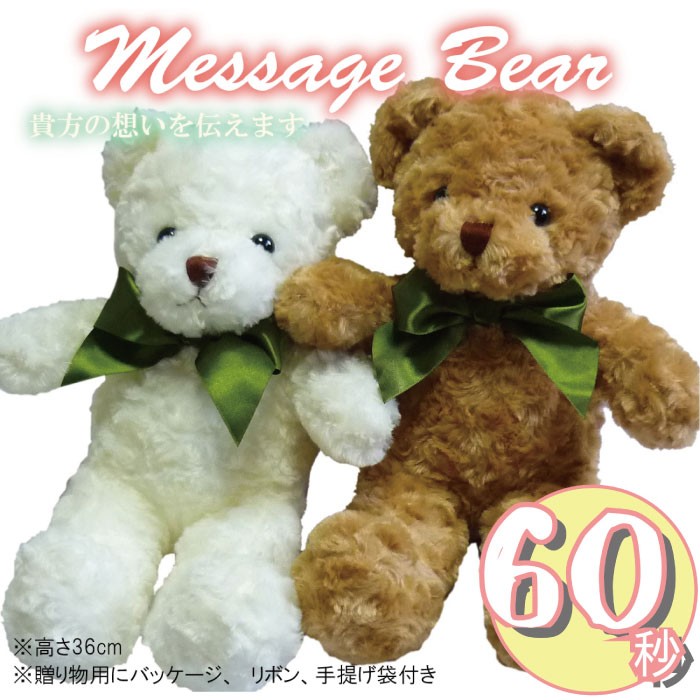 テディベア 60秒録音 ぬいぐるみ 36cm ボイスレコーダー 入学