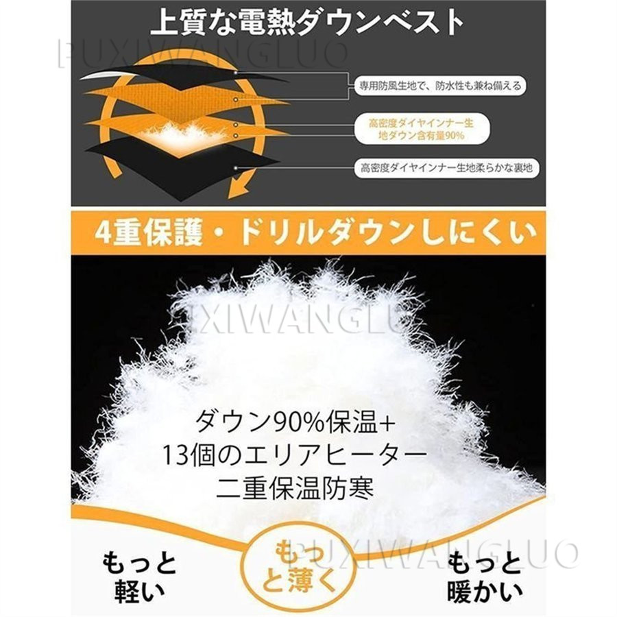 最大88%OFFクーポン 電熱ベスト ワークマン 日本製 バッテリー付き レディース 充電式バッテリー 13個ヒーター USB式給電 3段階温度調整  作業着 速暖 水洗い 男女兼用 防寒着 スキー www.misscaricom.com