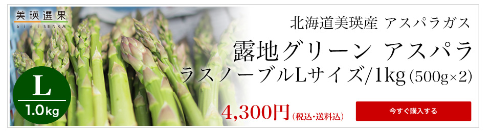 美瑛 アスパラガス びえい産 北海道 美瑛産 露地グリーン アスパラ Lサイズ 1kg 500g×2 クール便 5月中旬より発送予定 びえい 取り寄せ  産地直送 : bs-as-1002 : 本舗オンラインストア Yahoo!店 - 通販 - Yahoo!ショッピング