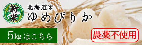 北海道米 ゆめぴりか 無農薬 5kg