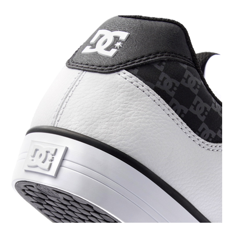 DC スニーカー モノグラム柄 PURE LOW スケートボード dc shoes ディーシー 靴 ローカット 白 黒　black white