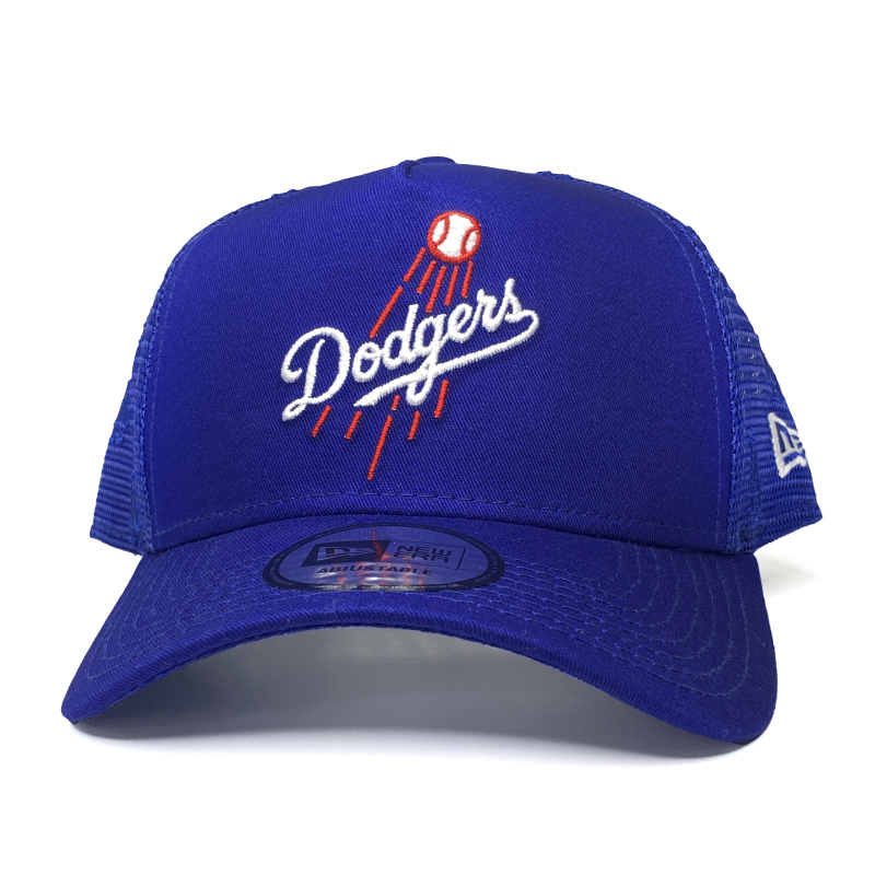 ニューエラ メッシュキャップ NEW ERA 9FORTY A-Frame トラッカー LA MLB Mesh Embroidery  ロサンゼルスドジャース ダークロイヤルブルー 青 メンズ レディース