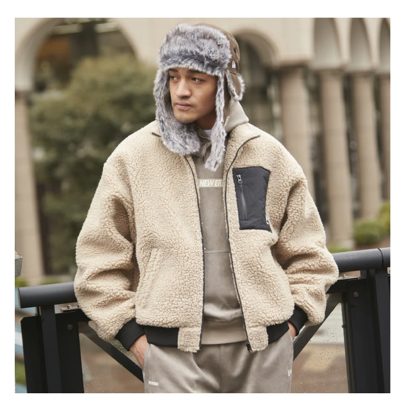 ニューエラ ボア ジャケット NEWERA ボアブルゾン Boa Blouson 防寒 ボア素材 暖かい メンズ レディース ジャンバー キャンプ  アウトドア ストリート HIP HOP