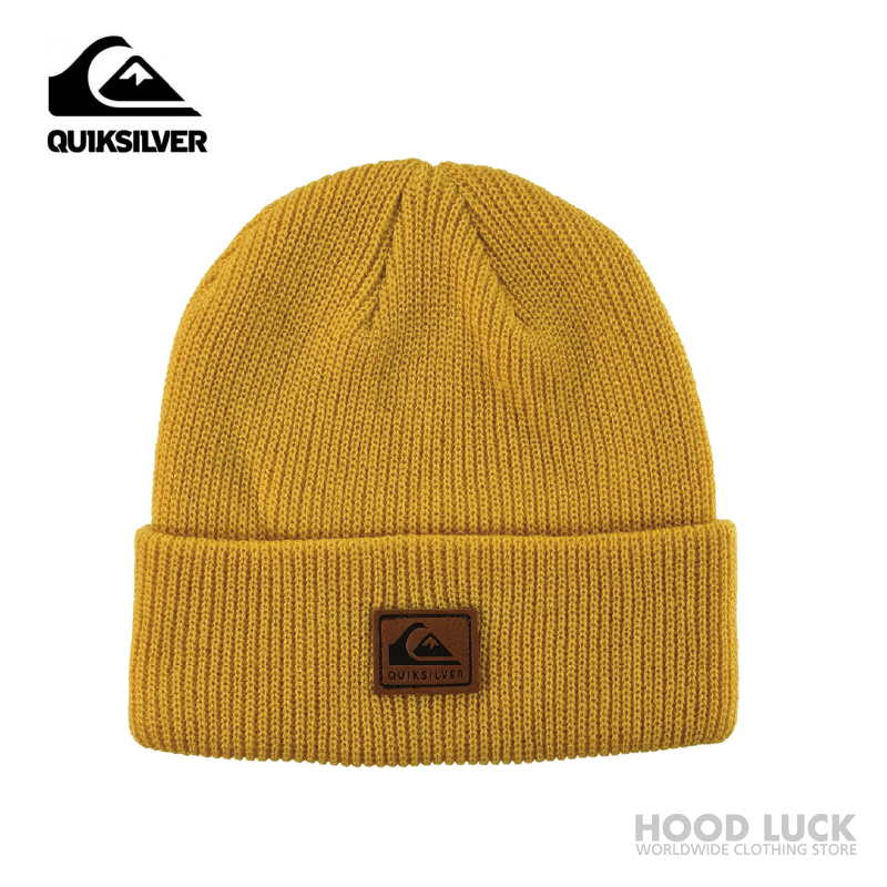 クイックシルバー ニット帽 QUIKSILVER ニットキャップ ロゴパッチ