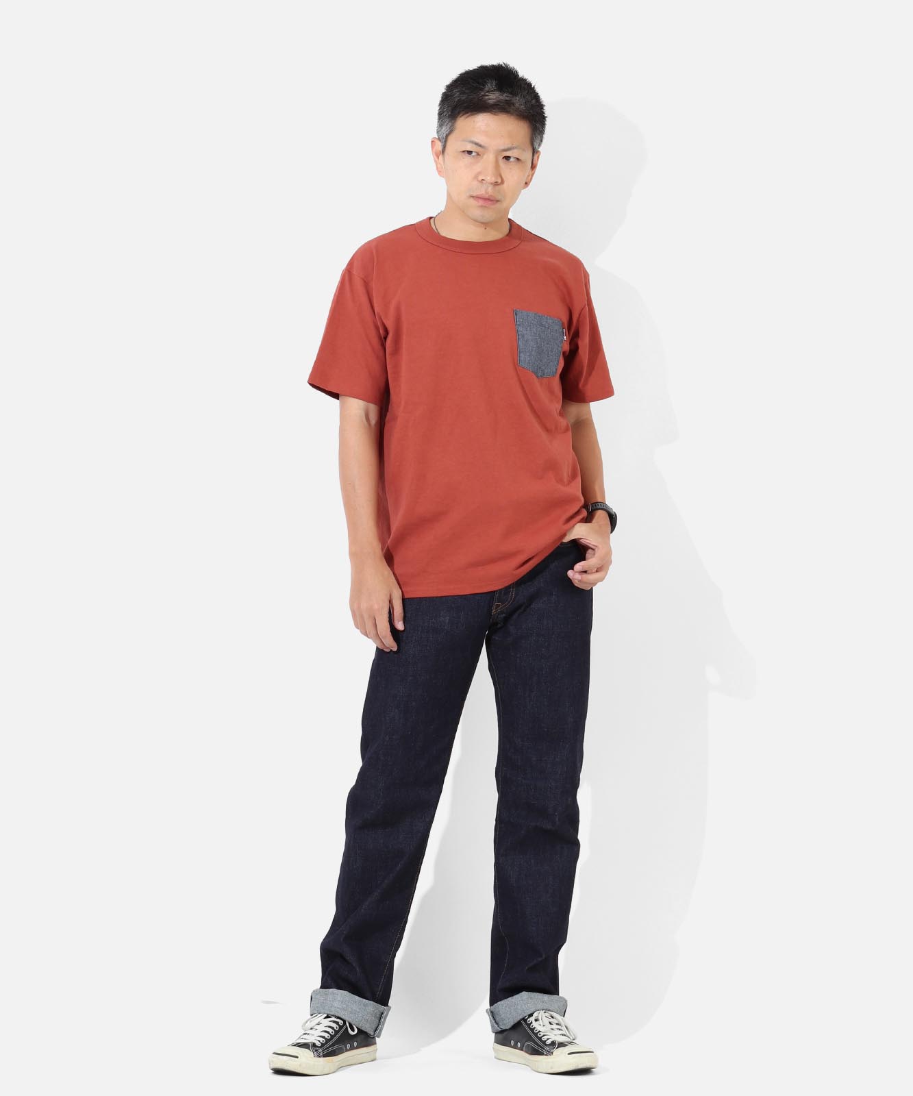 児島ジーンズ 公式通販 14oz セルビッチ ストレートデニム ボタン