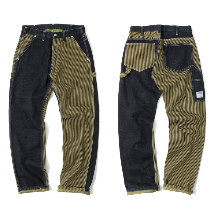児島ジーンズ 公式通販 オーバーダイ マルチ ペインターパンツ 切り替え ストレート バイク メンズ ボトムス 【 RNB-1285 】 | 児島ジーンズ | 01