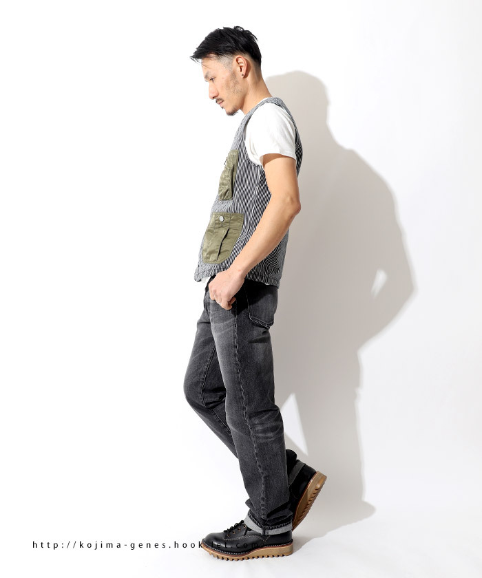 児島ジーンズ 13oz デニム＆ヒッコリー ベスト 【 】 トップス