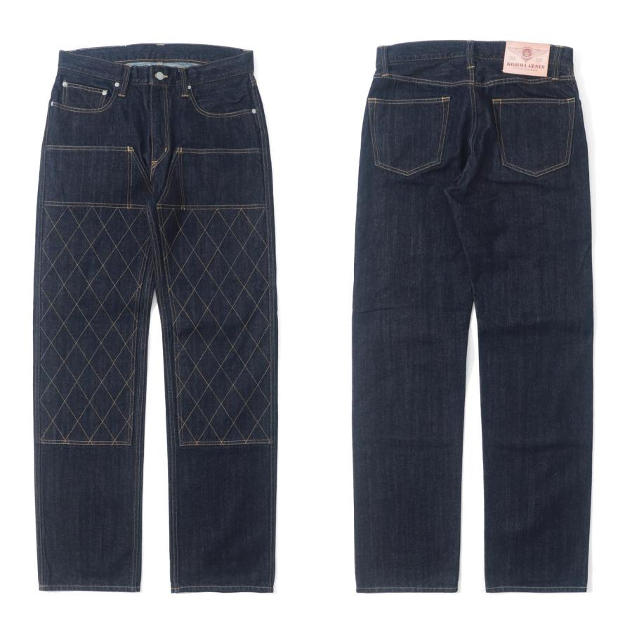 児島ジーンズ 13oz ダブルニー カーゴスリム ストレッチパンツ
