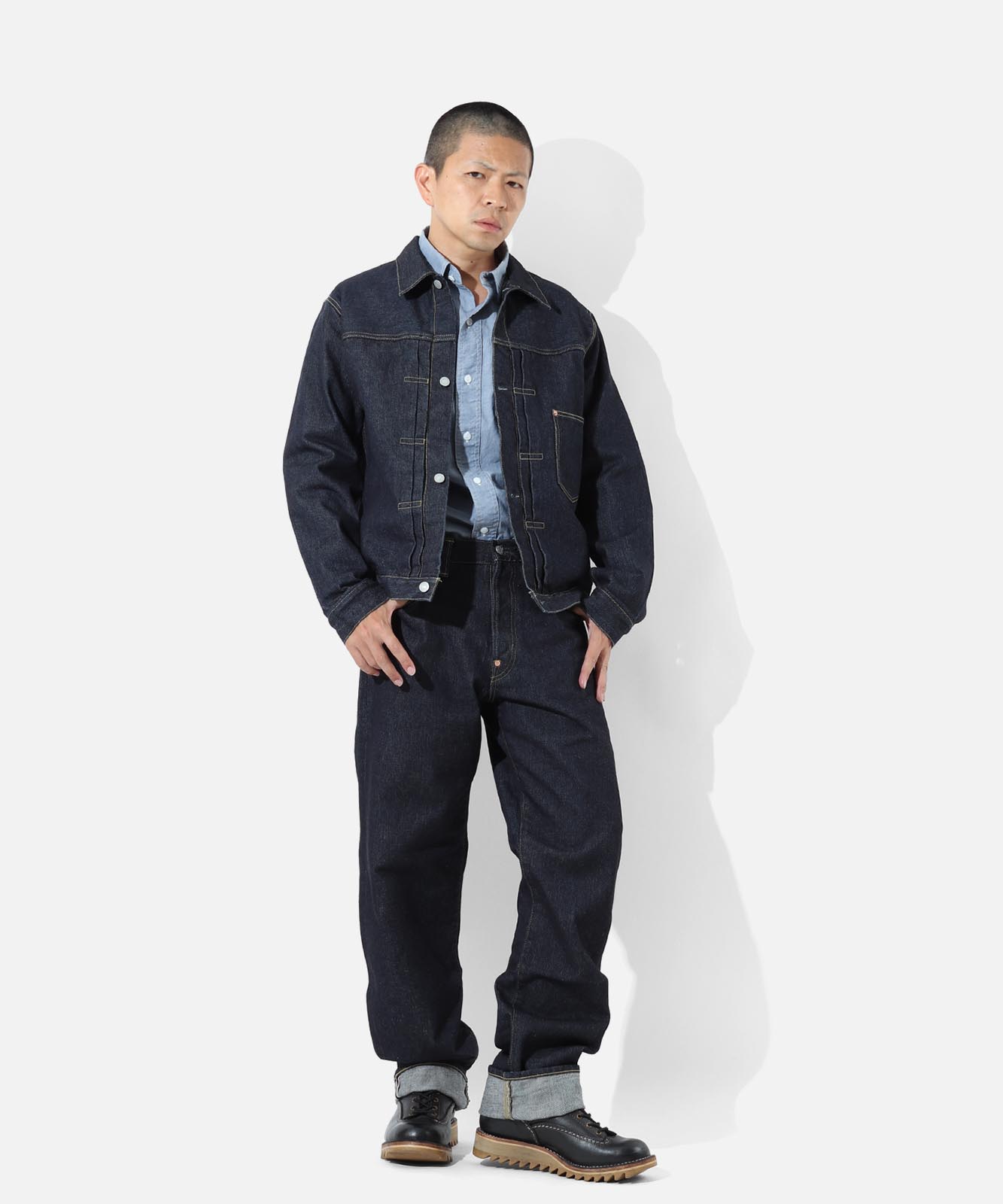 ✨️児島ジーンズ シンチバック 大戦モデル 17oz 左綾赤耳 ストレート 