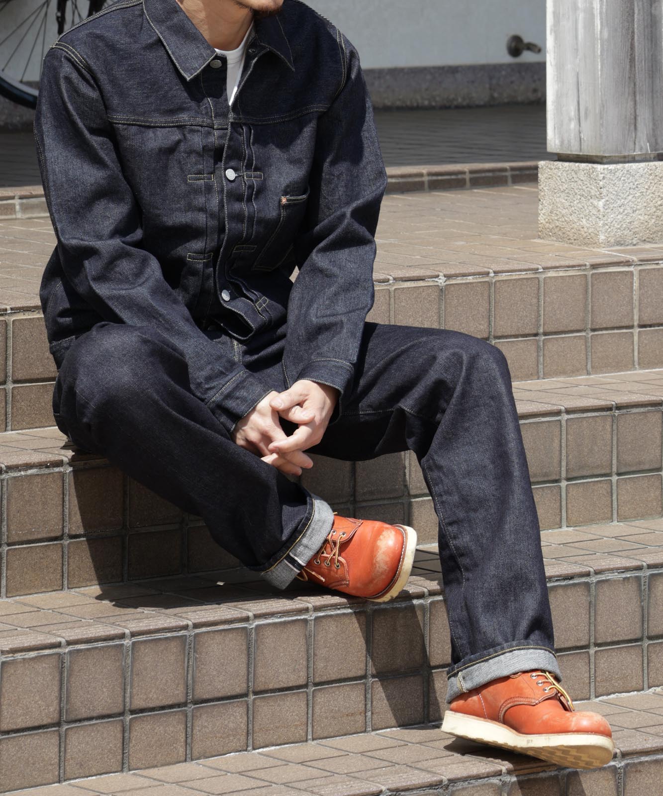 児島ジーンズ 公式通販 17oz 左綾 セルビッチ カウボーイ ストレート