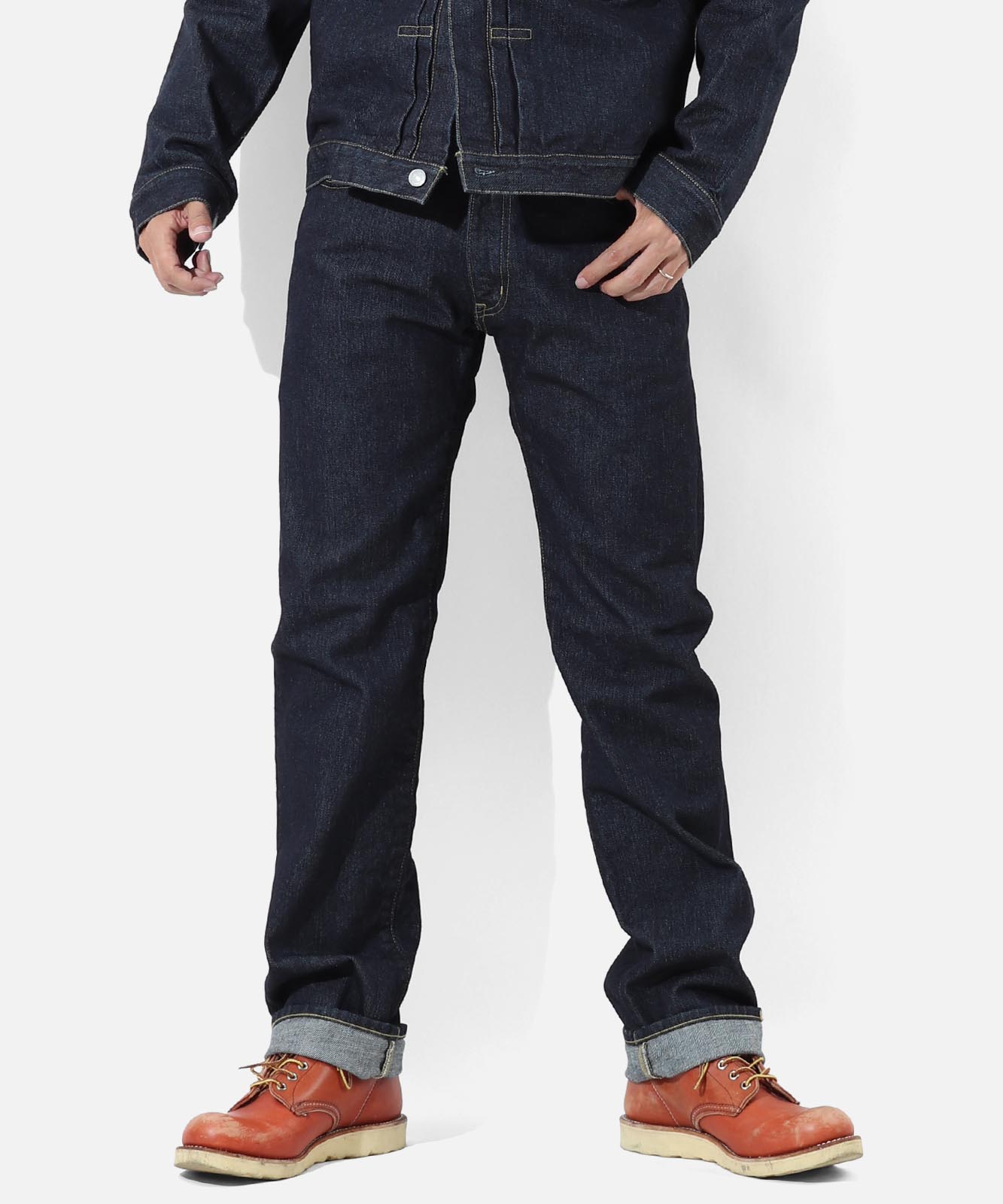児島ジーンズ 公式通販 17oz 左綾 セルビッチ スリム ストレート