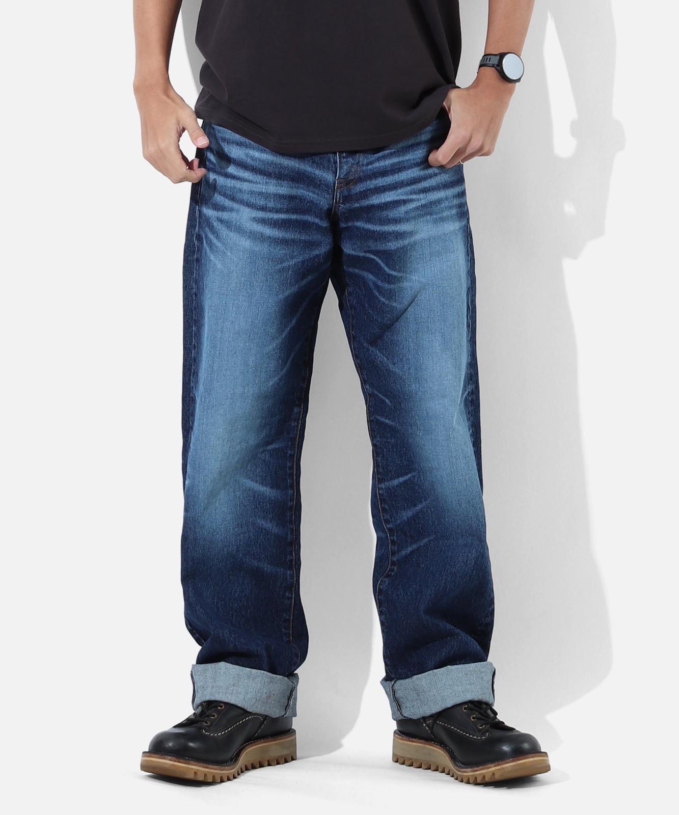児島ジーンズ 公式通販 13oz ワイドパンツ ユーズドウェル RNB-1417