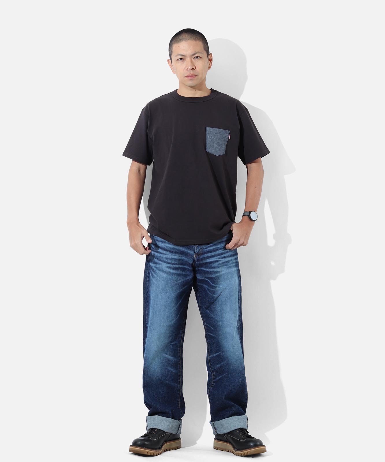 児島ジーンズ 公式通販 13oz ワイドパンツ ユーズドウェル RNB-1417