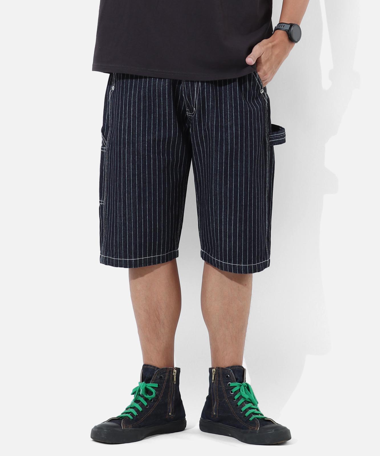 児島ジーンズ 公式通販 13oz ウォバッシュ ペインターショーツ RNB