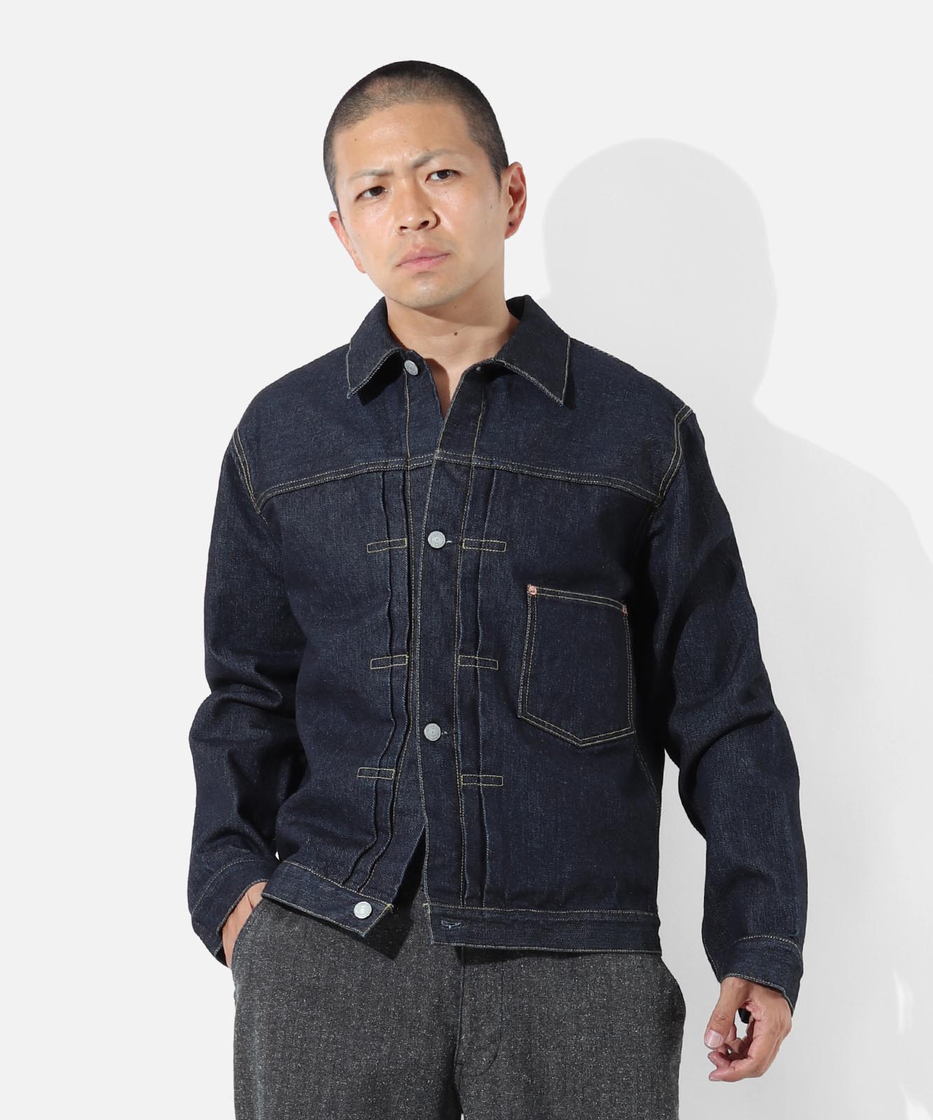 児島ジーンズ 公式通販 17oz 左綾 セルビッチ デニムジャケット 大戦