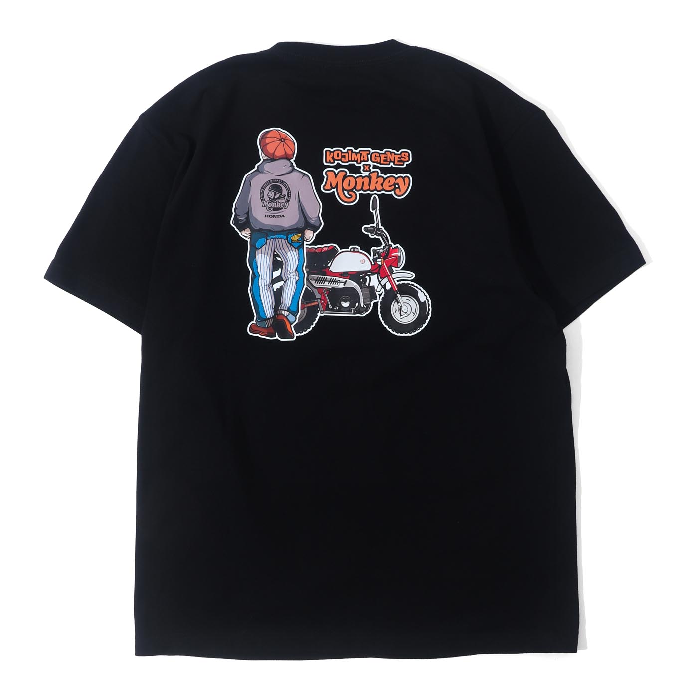 児島ジーンズ 公式通販  HONDA コラボ モンキー コンボ Tシャツ ブラック kojimagenes | 児島ジーンズ | 02