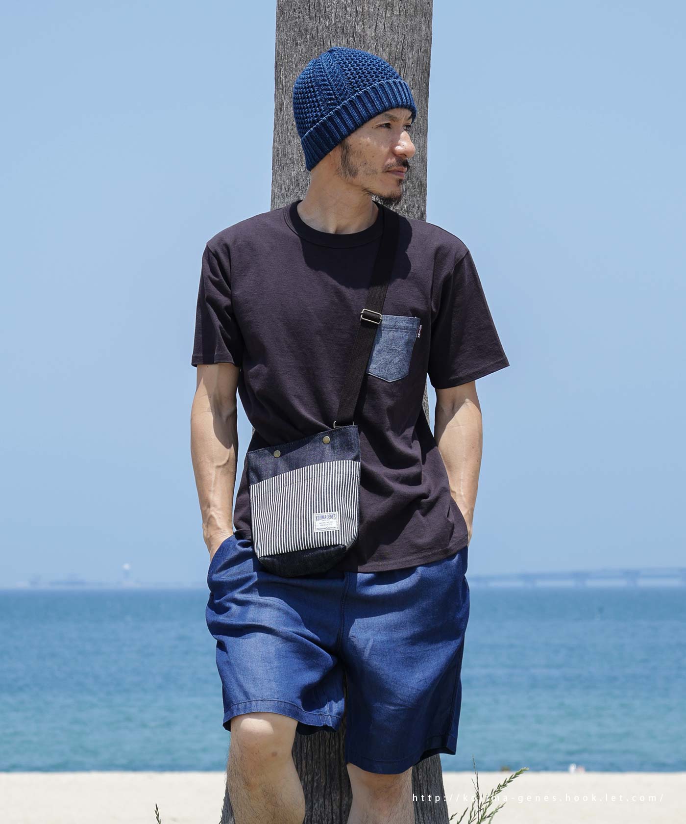 KAPITAL KOUNTRY 児島SOHO限定 デニムショルダーバッグ 児島ジーンズ 公式通販 デニム＆ヒッコリーショルダーバック