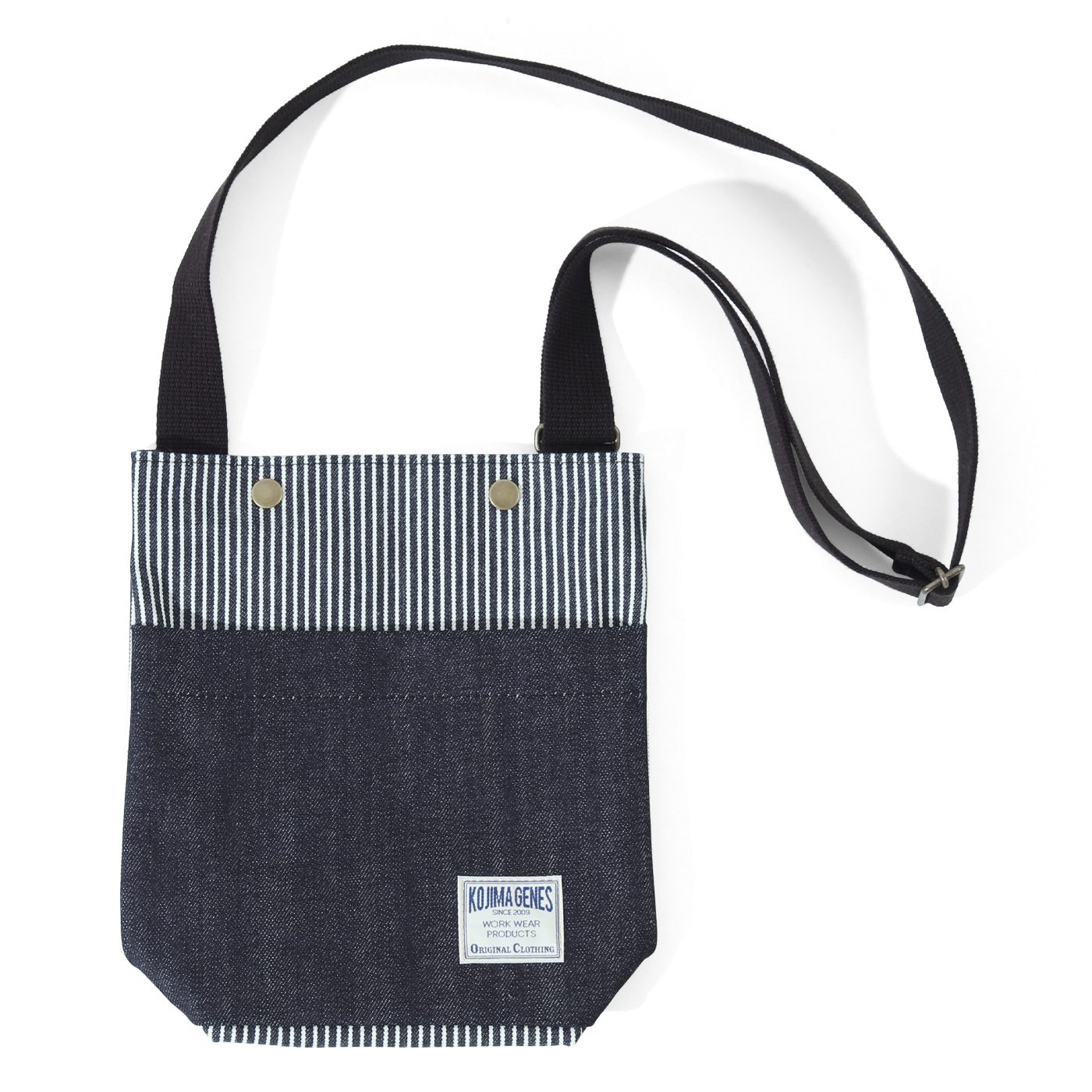 児島ジーンズ 公式通販 デニム＆ヒッコリーショルダーバック kojimagenes | 児島ジーンズ | 02