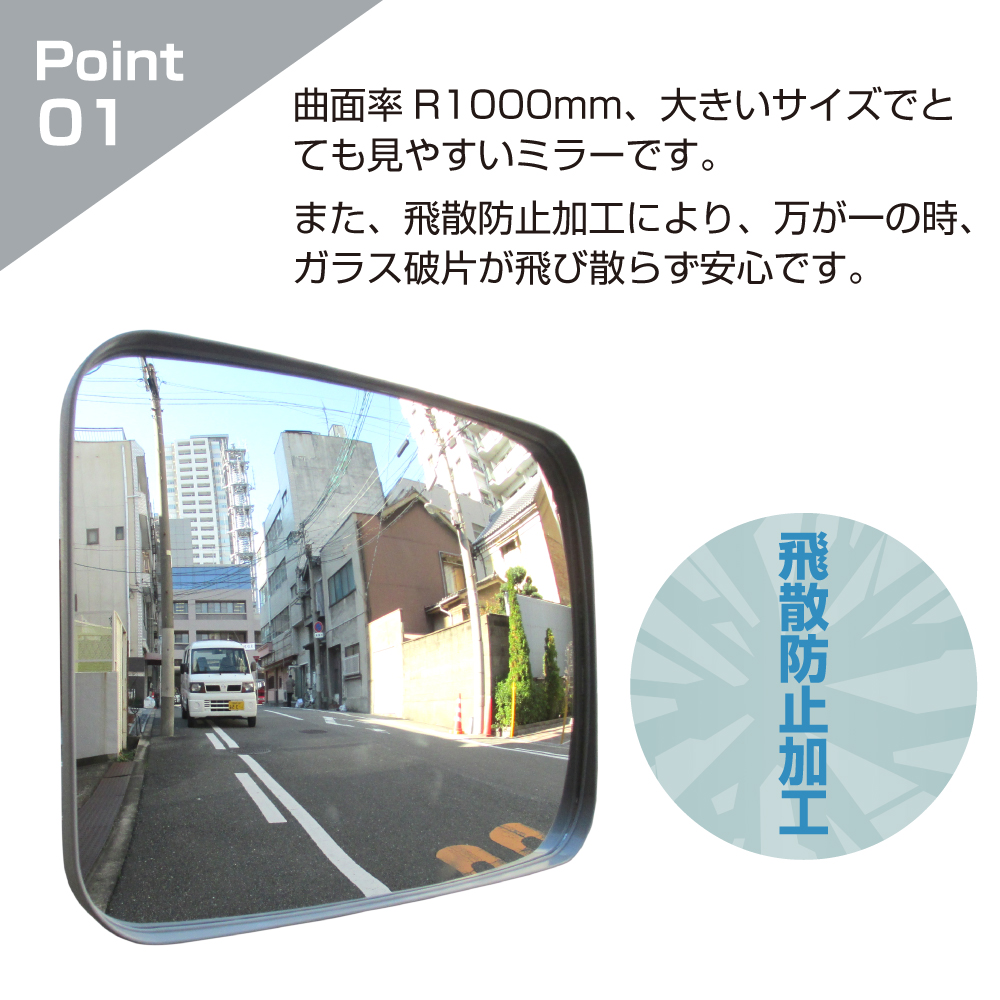 ガレージミラー 車庫ミラー フラップミラー 曲面鏡