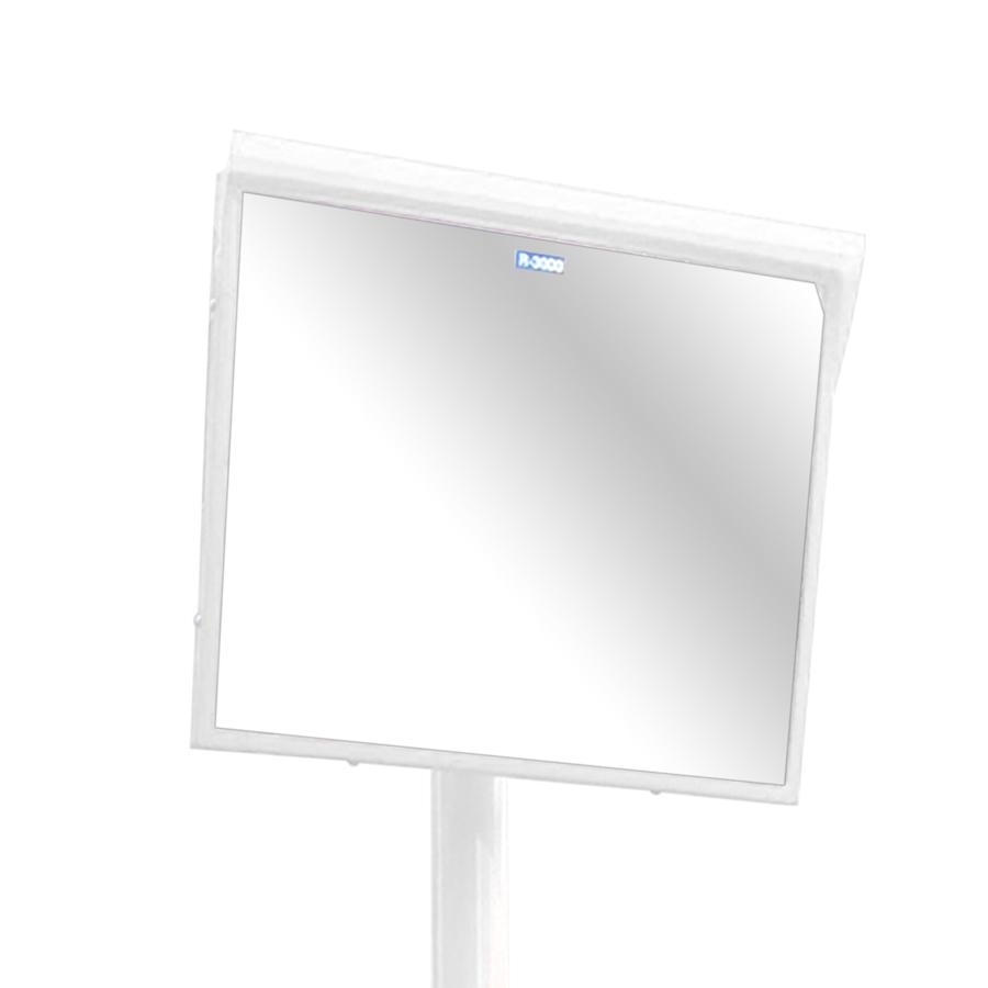カーブミラー 角型 450×600mm 安全ミラー ポール付き 取付金具付 直柱