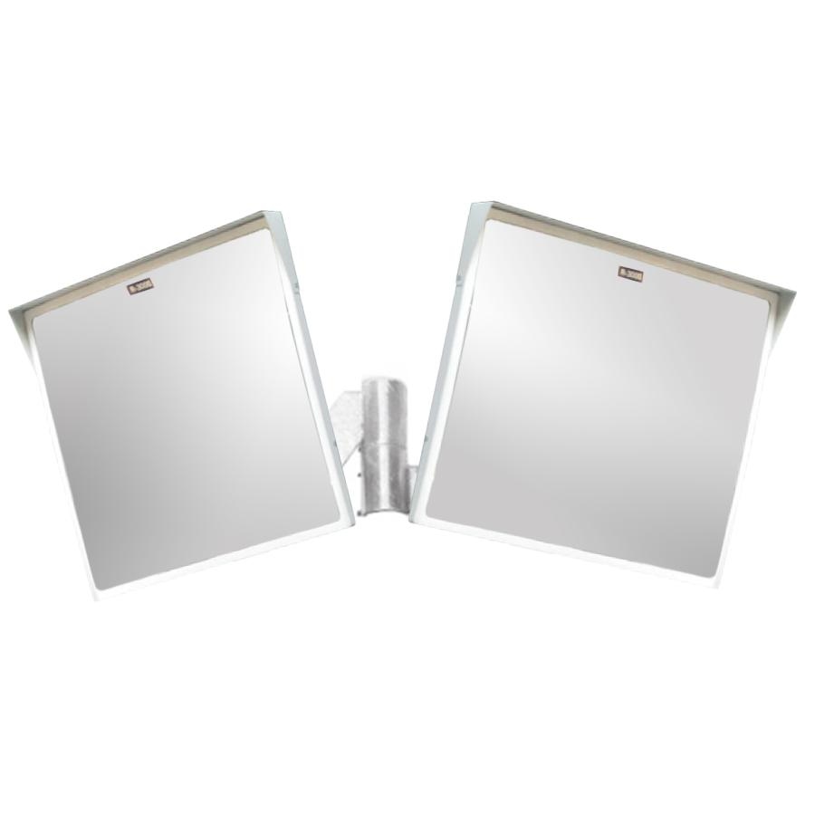 カーブミラー 安全ミラー 角型 450×600mm 大型ミラー 2面鏡 取付金具