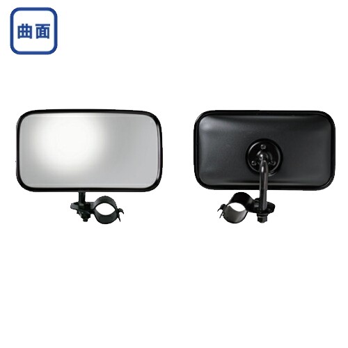 サイドステーミラー 黒 角型 185×105mm トラック用 トラック バン 左側