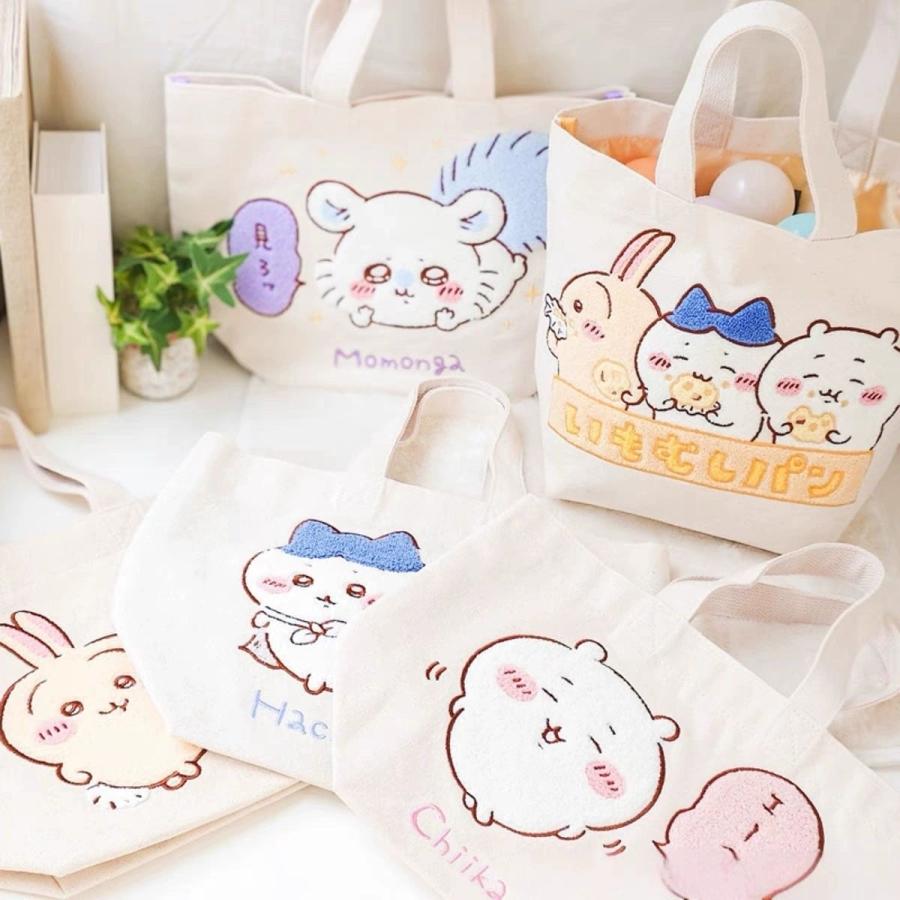 トートバッグ　ランチバッグ　帆布　ショルダーバッグ　女の子　ちいかわ　くま　犬 ちいかわ てんし♡あくま ランチトートバッグ（ハチワレ＆くり