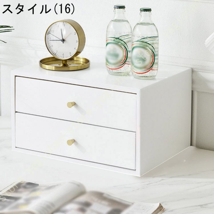 ミニチェスト 木製 引き出し 収納ケース 小物 収納 卓上 北欧 引出し 大容量 軽い 天然木 ウッド ブラウン ラッカー 塗装 デスク 収納_6