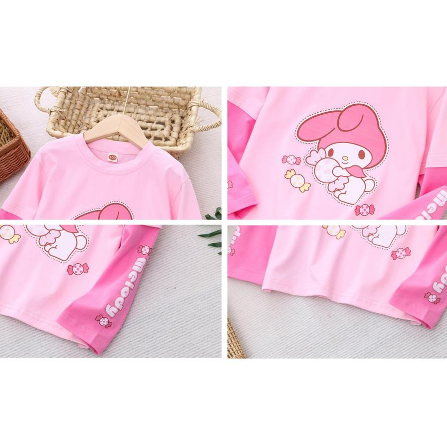My Melody 長袖Tシャツ マイメロ　Candy stopper キャンディストリッパー、“ギンガムチェックのずきん”かぶった