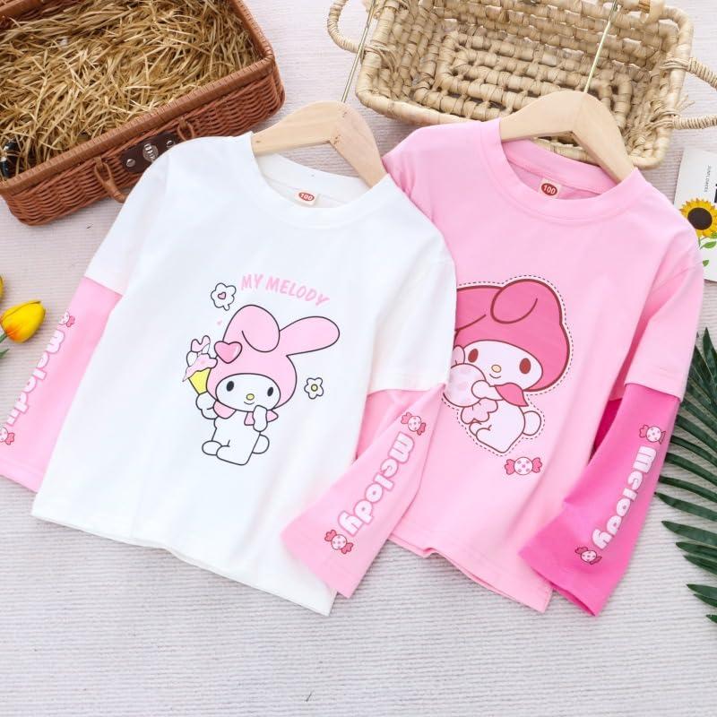 My Melody 長袖Tシャツ マイメロ　Candy stopper キャンディストリッパー、“ギンガムチェックのずきん”かぶった