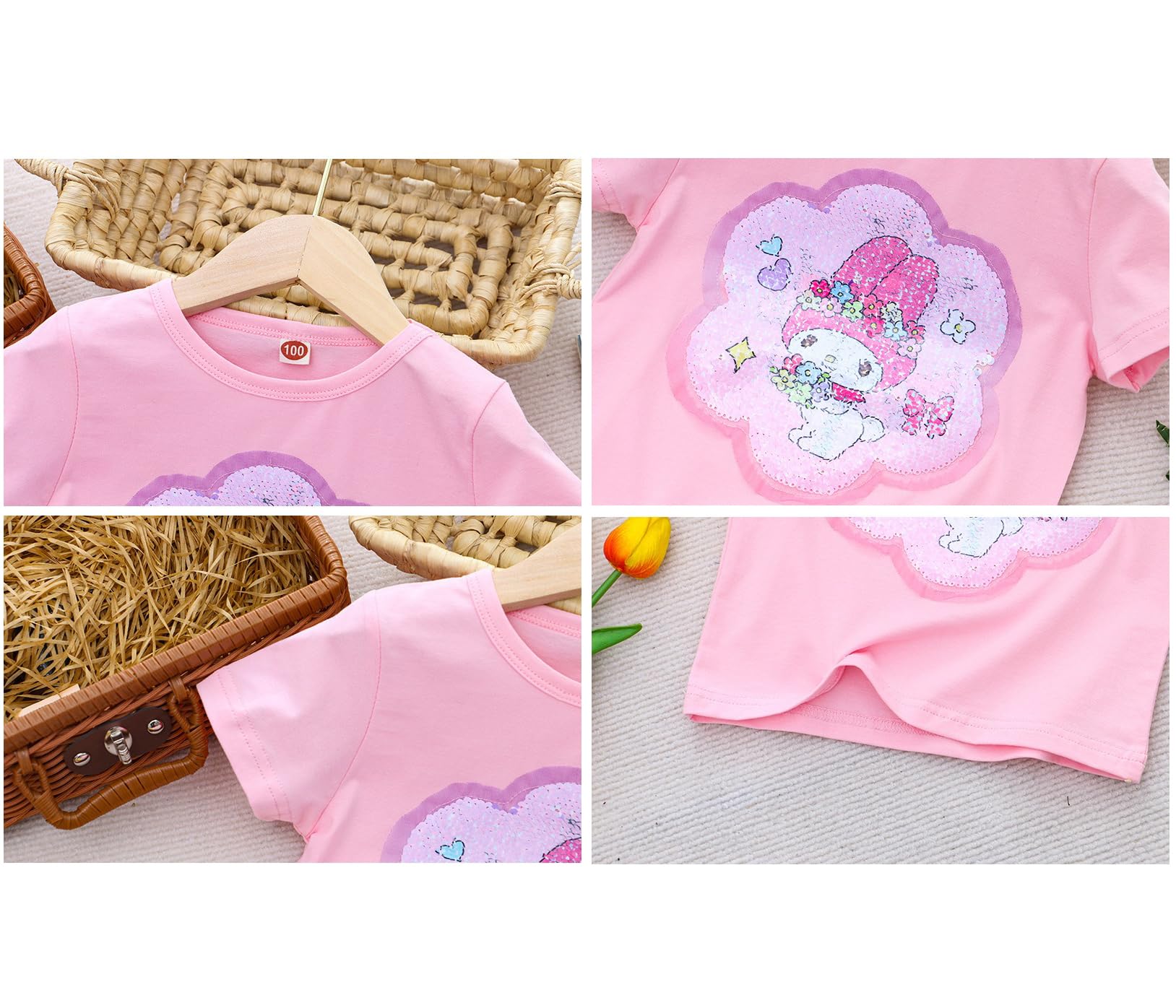 クロミ/マイメロディ シナモンtシャツ キッズ 長袖 子供服