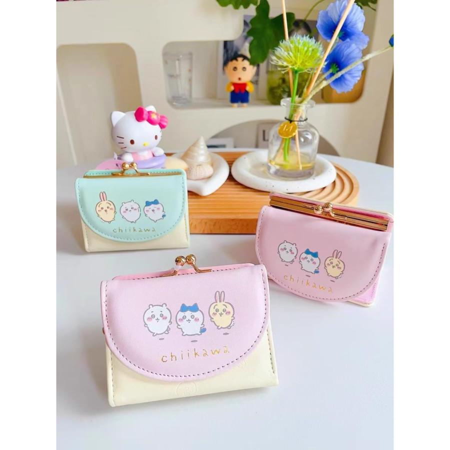 ちいかわ 財布 三つ折り財布 うさぎ がま口コインケース