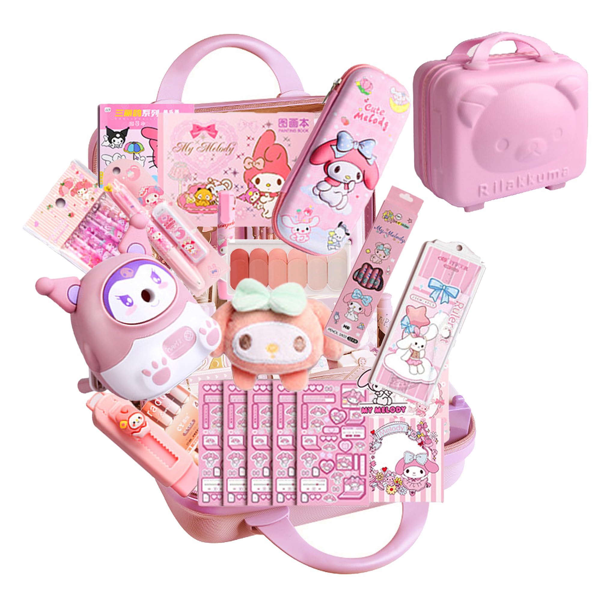 マイメロディ クロミ お喋りぬいぐるみ ライト ボールペン 収納 セット ♪ マイメロディ クロミ お喋りぬいぐるみ ライト ボールペン 収納