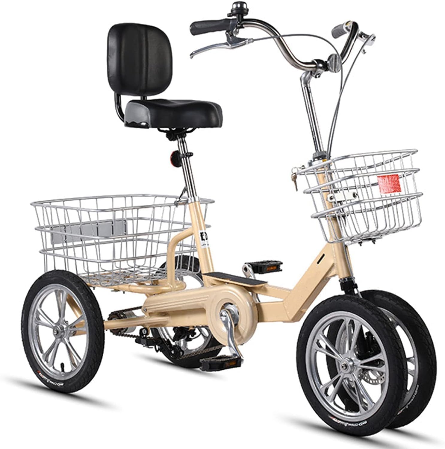 三輪自転車 大人用 高齢者 シニア 自転車 【2024 アップグレード版】三輪車 14インチ3輪バイク三輪 巡洋艦のバイク ダブルブレーキ ショッピング レクリエーショ_2