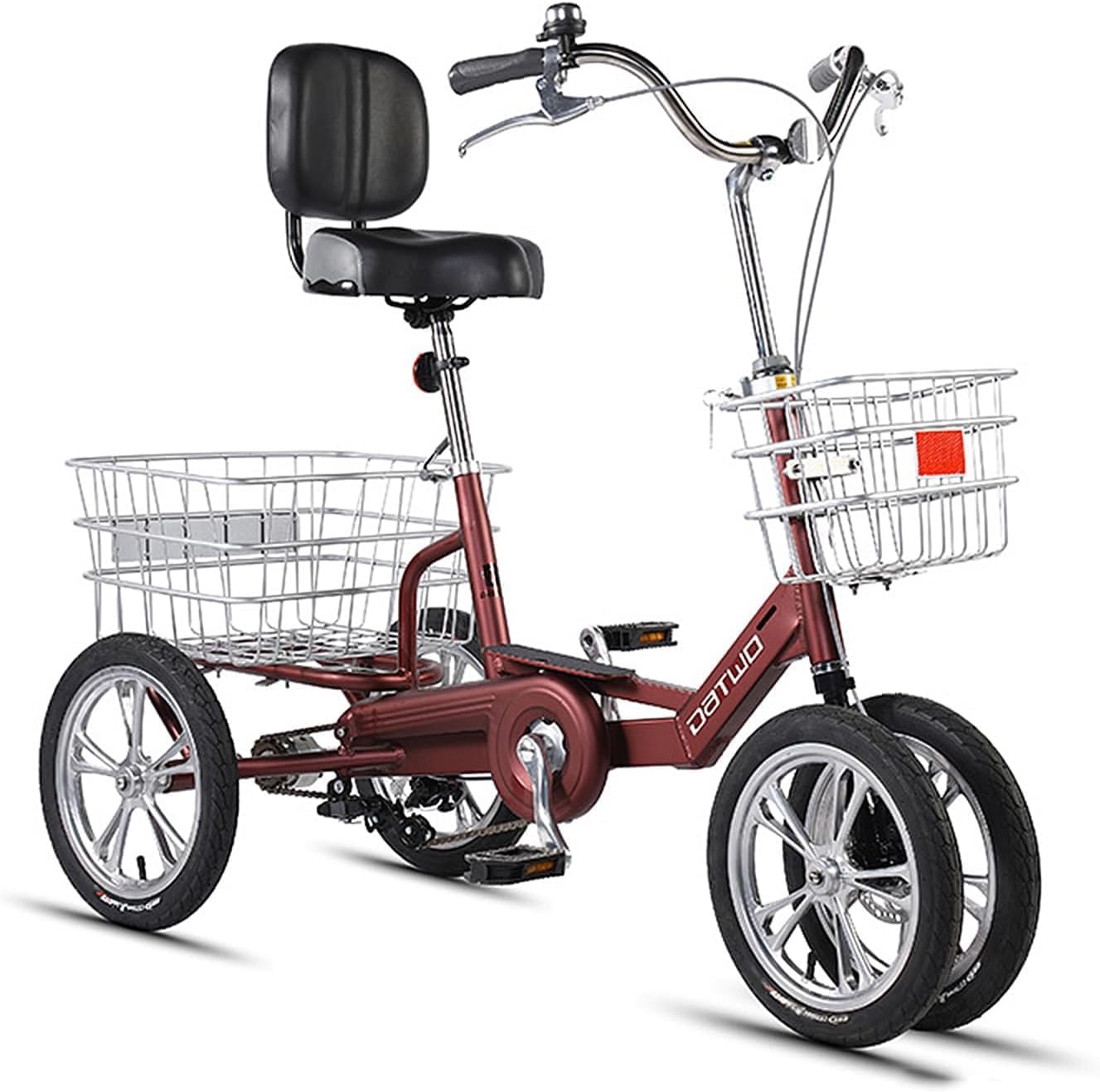 三輪自転車 大人用 高齢者 シニア 自転車 【2024 アップグレード版】三輪車 14インチ3輪バイク三輪 巡洋艦のバイク ダブルブレーキ ショッピング レクリエーショ_3