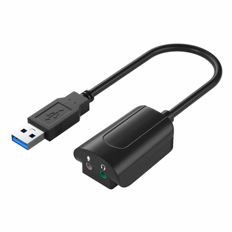 USBオーディオ変換アダプタ 有線サウンドカード 外付け USB2.0 バス 