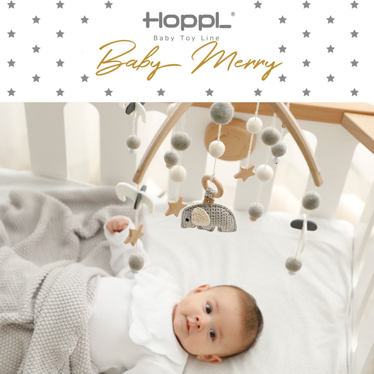 HOPPL 公式ストア ホップル ベッドメリー アーム モビール