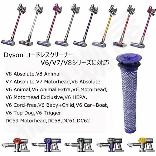 Dyson ダイソン V7 V8 対応 プレモーターフィルター＋ポストモーター