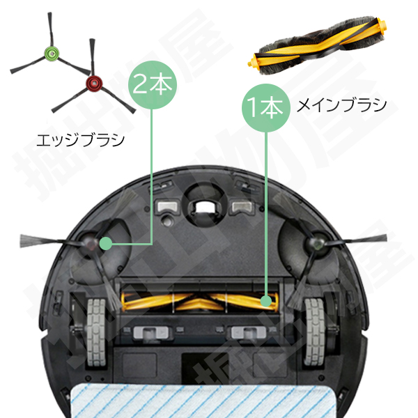 ECOVACS(エコバックス) (互換品) iieco ブラシセット DEEBOT OZMO ECOVACS(エコバックス) (互換品) iieco ブラシセット DEEBOT OZMO
