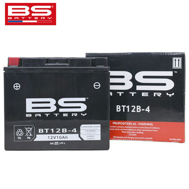 FZ400 4YR用 BSバッテリー BT12B-4 (YT12B-BS GT12B-4 FT12B-4)互換 バイクバッテリー 液入り充電済の画像