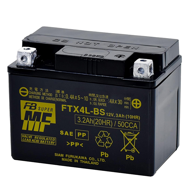 �W���[�J�[90/HF09 �É̓o�b�e���[ (�É͓d�r) �V�[���h�^ �o�C�N�p�o�b�e���[ FTX4L-BS