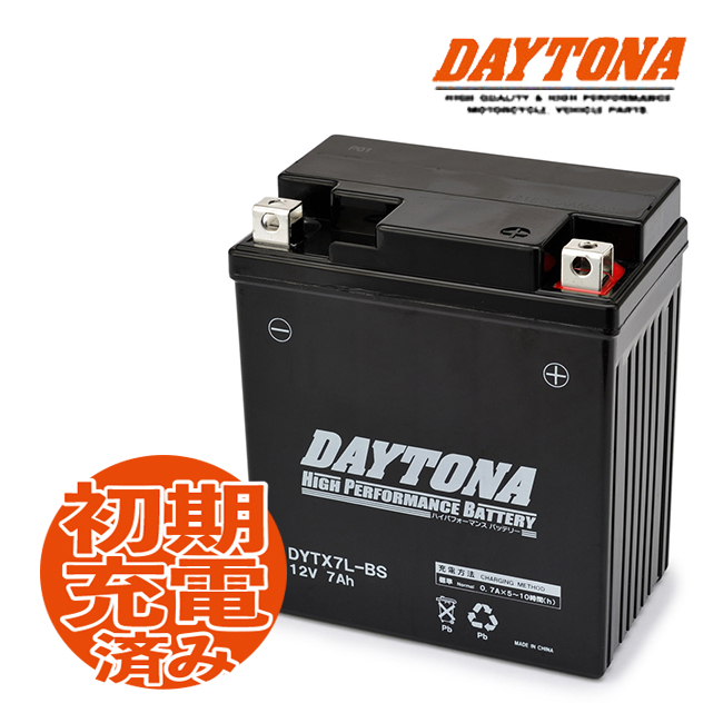 5月下旬入荷予定 デイトナ ハイパフォーマンスバッテリー MFバッテリー 250TR/BJ250F6F用 DYTX7L-BS DAYTONA｜horidashi