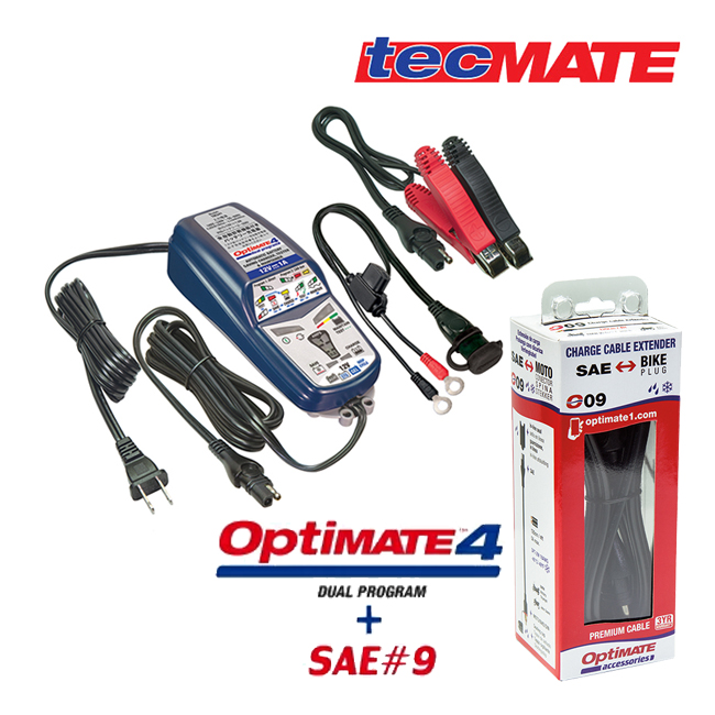 送料無料 tecMATE バッテリーチャージャー OPTIMATE4 Dual オプティ