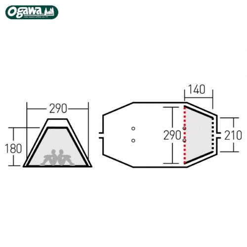 ogawa 小川キャンパル/キャンパルジャパン ツインクレスタ用 ハーフ
